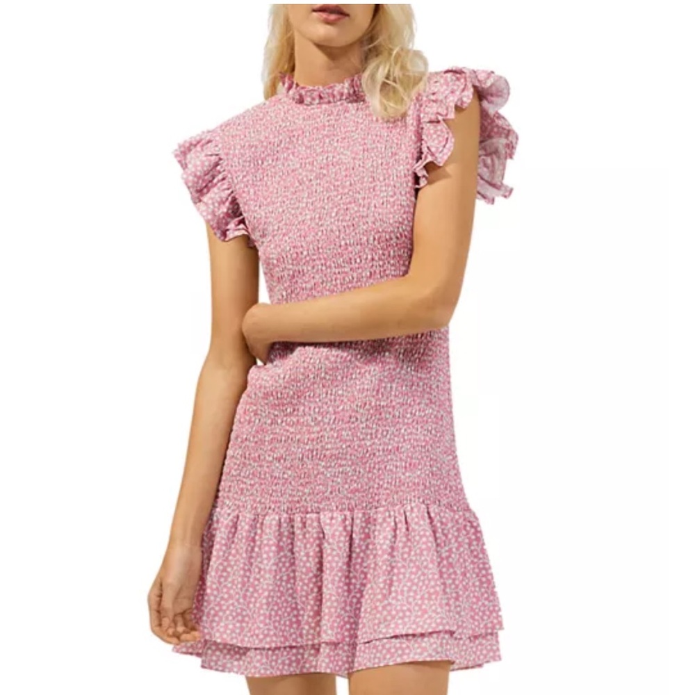 French Connection Elao Verona crepe Pink Patterned Dress